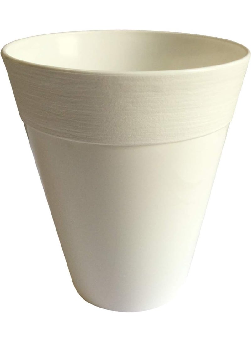 أيدل وعاء زهور بلاستيكي صغير دائري 10 سم و 17 سم - 0.7 لتر، 2.5 لتر زارع مصغر للنباتات الداخلية، الأعشاب، الصبار - وعاء خفيف للمنزل، المكتب والشرفة - Image 1