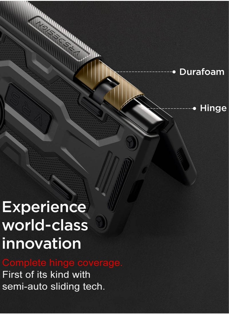 VRS Design Terra Guard Active (Hinge Protection) Case Cover for Samsung Galaxy Z Fold 4 (2022) With Screen Protector - Matte Black  - Image 4