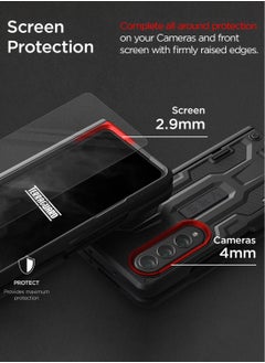 VRS Design Terra Guard Active (Hinge Protection) Case Cover for Samsung Galaxy Z Fold 4 (2022) With Screen Protector - Matte Black  - Image 3
