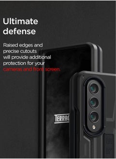 VRS Design Terra Guard Active (Hinge Protection) Case Cover for Samsung Galaxy Z Fold 4 (2022) With Screen Protector - Matte Black  - Image 2