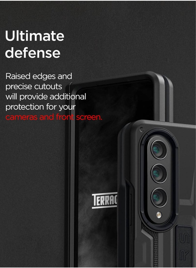 VRS Design Terra Guard Active (Hinge Protection) Case Cover for Samsung Galaxy Z Fold 4 (2022) With Screen Protector - Matte Black  - Image 2