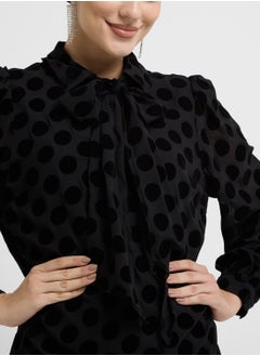 YAS Yasflocki Mesh Detailed Dress  - Image 3