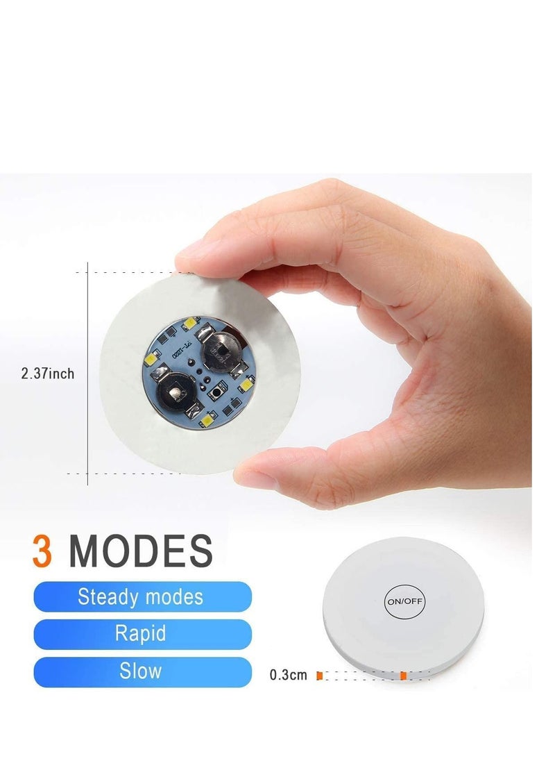 ماركة غير محددة مجموعة من 3 ملصقات كوستر LED ذاتية اللصق ، 4 × SMD LED بما في ذلك البطاريات  - Image 3