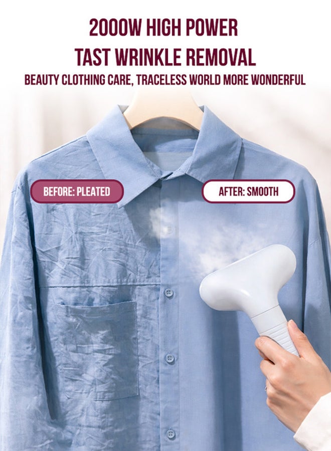 SONASHI Garment Steamer – Mechanical Control with 11 Fabric Levels | 1.8L Water Tank, Steam Flow 33–39g/min | Heat-Resistant Handle, Auto Power Off & Overheat Protection | ABS Hanger, PVC Steam Hose, Extendable Aluminium Pole | 1.8 L 2000 W SGS-321N Pink - Image 5