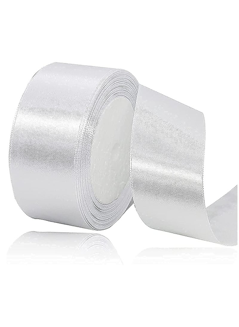 Generic Vanilla Satin Ribbon, 38mm x 25yd Fabric Polyester Ribbon for Gift Wrapping, Party Favors, Wedding Decorations, Bow Making, Bouquets, Sewing Projects & Craft Supplies  - Image 1