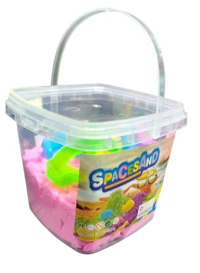 عجينة رائعة وطين سحري مع قالب، مجموعة حسية قابلة لإعادة الاستخدام، ألعاب رملية رائعة خالية من الغلوتين، ألعاب داخلية للأطفال من سن 10 إلى 15 عامًا (وردي) - Image 1