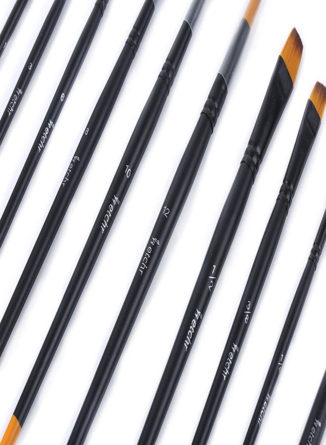 Etchr Professional Artist Paintbrushes - 10 Assorted Vegan-Friendly Watercolor Brushes in Carry Case - Quality Brush Set - Image 4