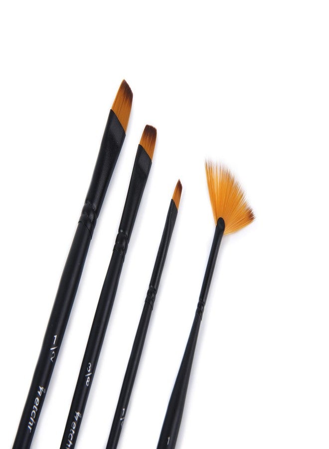 Etchr Professional Artist Paintbrushes - 10 Assorted Vegan-Friendly Watercolor Brushes in Carry Case - Quality Brush Set - Image 3