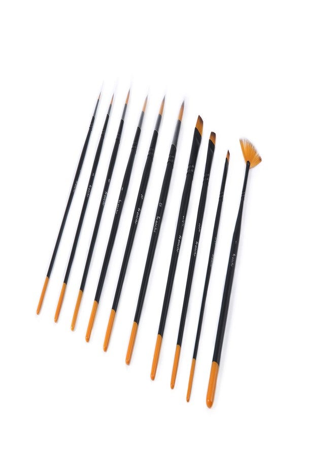 Etchr Professional Artist Paintbrushes - 10 Assorted Vegan-Friendly Watercolor Brushes in Carry Case - Quality Brush Set - Image 2