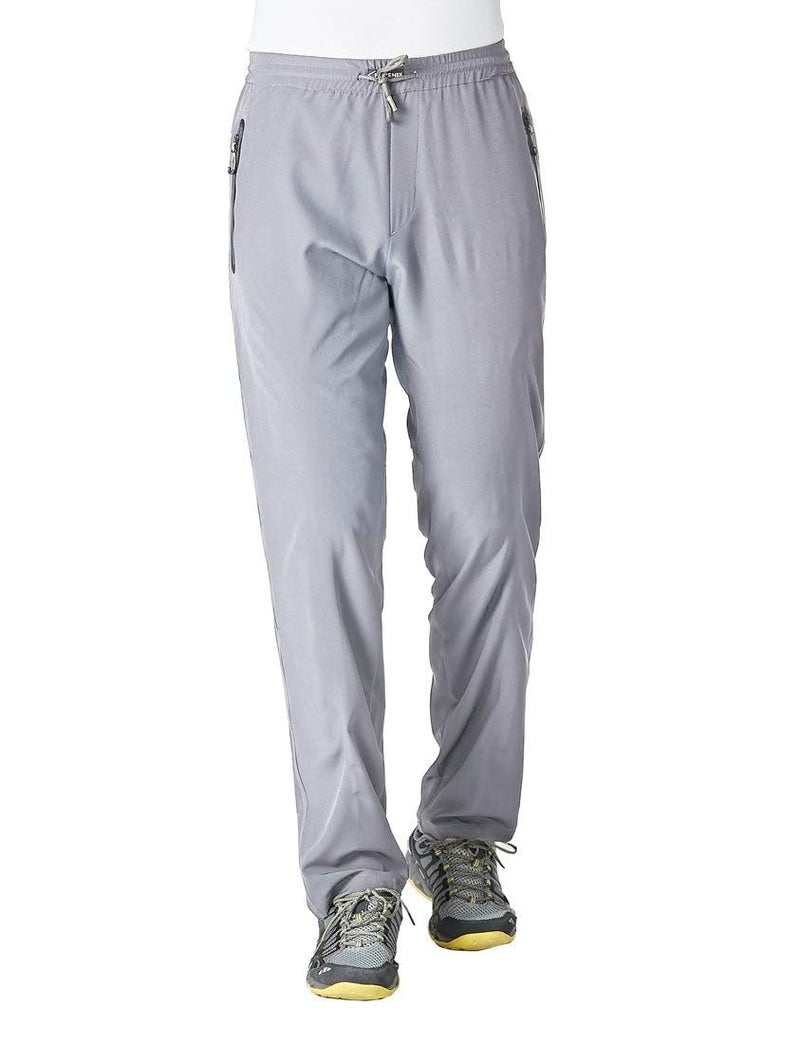 Rdruko Men's Sweatpants with Zipper Pockets Athletic Pants for Jogging, Workout, Gym, Running, Exercise Open Bottom(Light Grey, US L) - Image 1