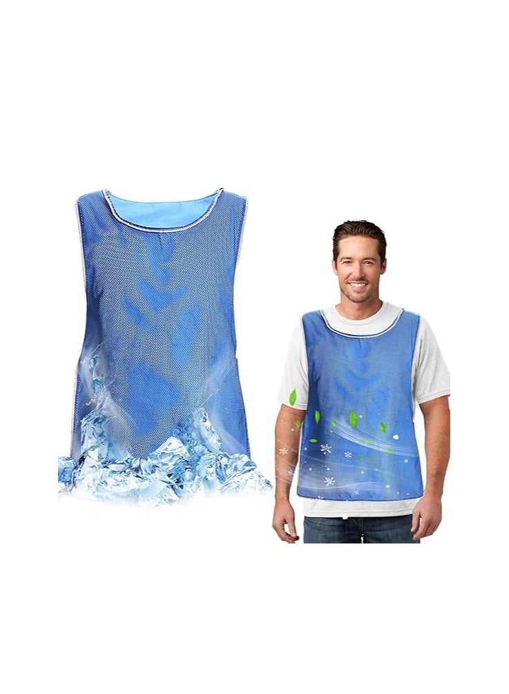 SOLARAE سترة تبريد، سترة رياضية قابلة للتعديل بتقنية التبريد بالتبخر، سترة باردة للملابس النشطة، سترة ثلجية من PVA للرجال والنساء، سترة عاكسة للثلج، جاكيت بارد للعمل في الحرارة، ملابس تبريد للطقس الحار - Image 1