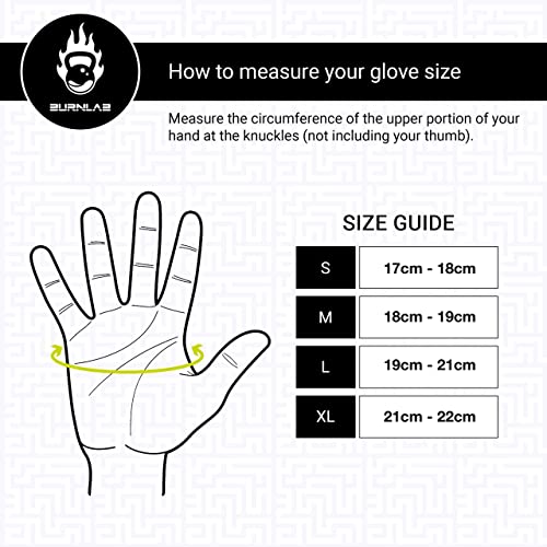 BURNLAB Gym Gloves with Wrist Support (Red, X-Large) - Image 3