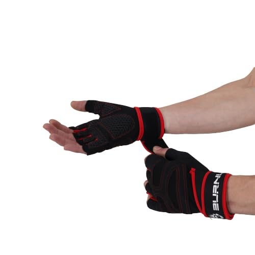 BURNLAB Gym Gloves with Wrist Support (Red, X-Large) - Image 4
