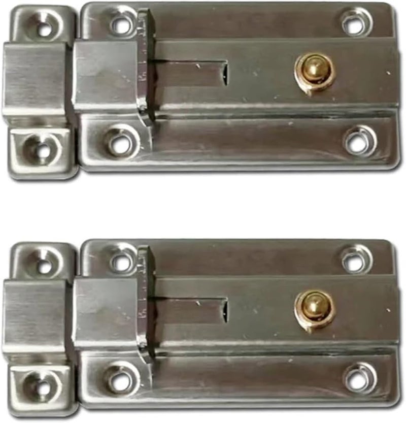 مزلاج باب زنبركي تلقائي 4 بوصة من الفولاذ المقاوم للصدأ لأقفال أبواب الحمام الخشبية - Image 4