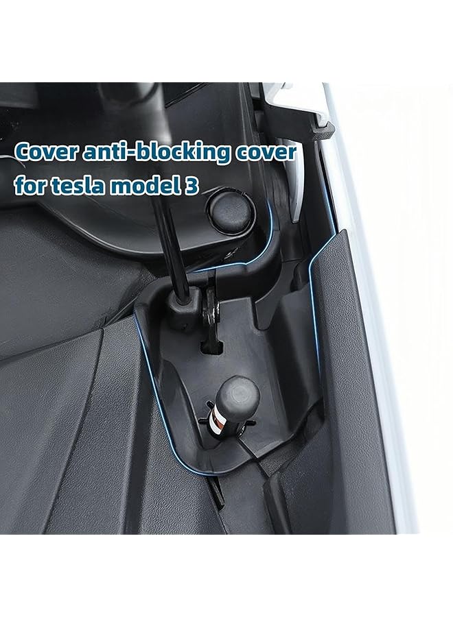 Khazna 2Pcs Model 3 Front Trunk Cover - Tpe Anti-Blocking Protector For Spare Compartment - Premium Interior Accessory - Image 5