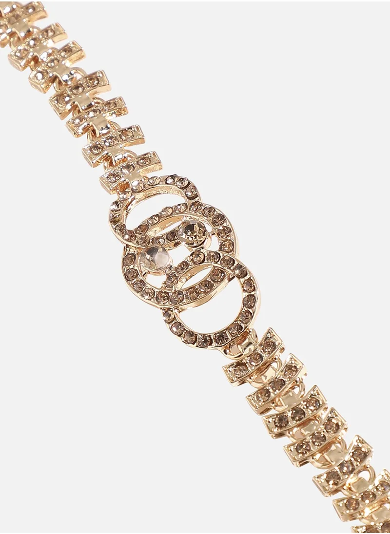 SOHI Circular Crystal Bracelet