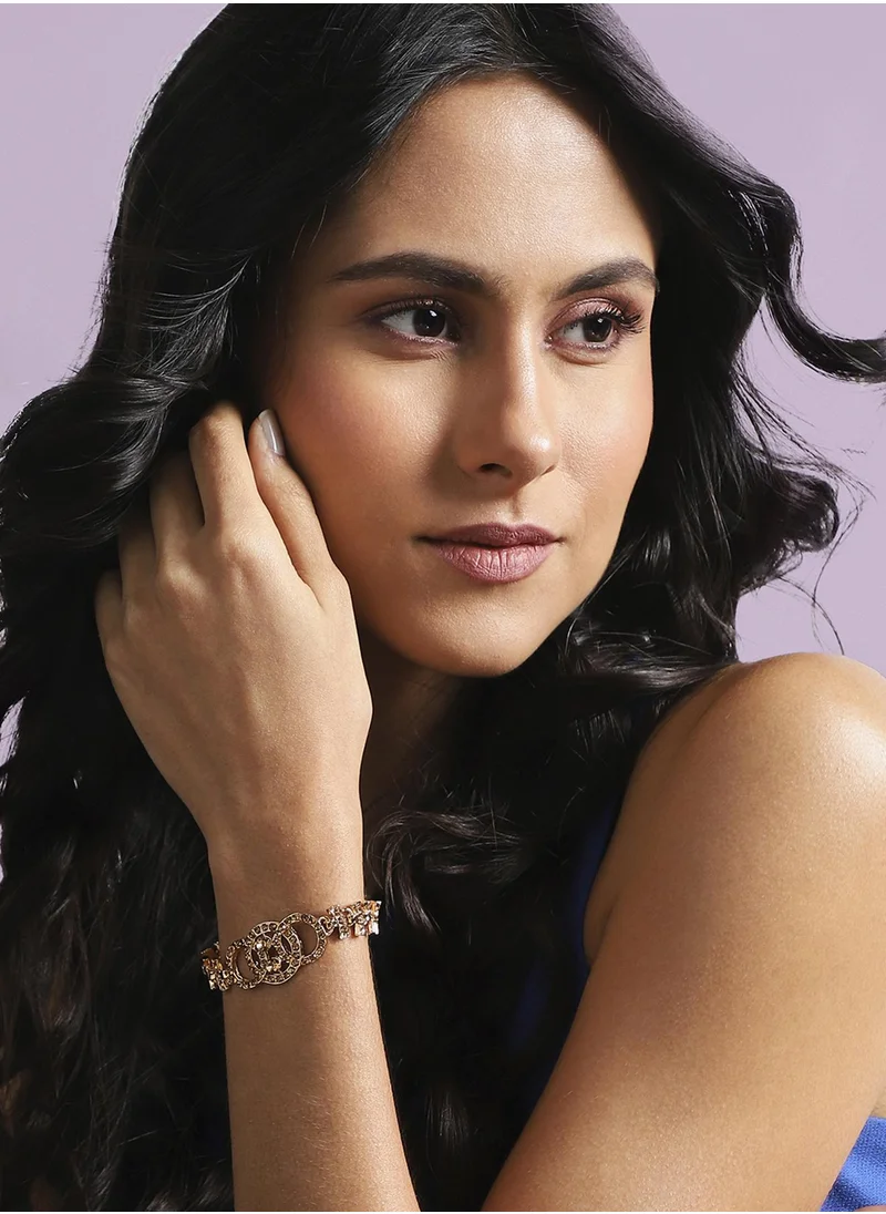 SOHI Circular Crystal Bracelet