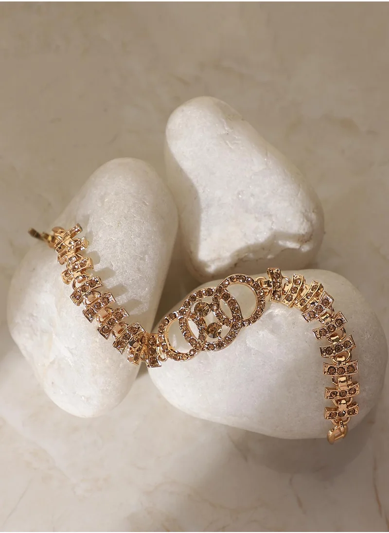 SOHI Circular Crystal Bracelet