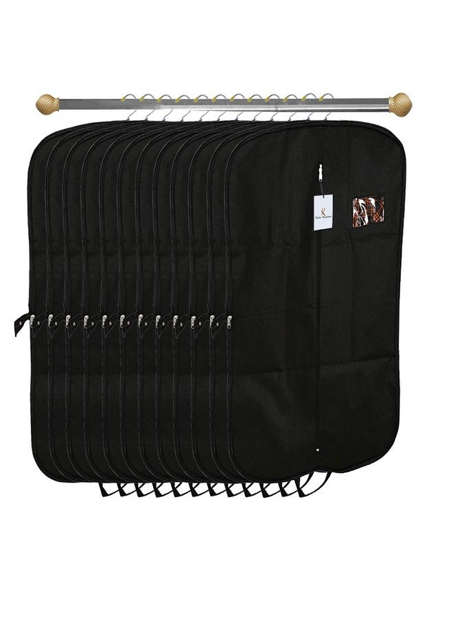 Kuber Industries 12 Pieces Foldable Non Woven Men's Coat Blazer Suit Cover (Black) (CTKTC041380) - Image 1