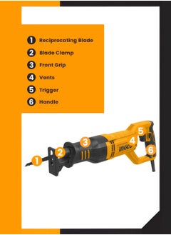 INGCO Ingco  Reciprocating Saw  750 Watt  Yellow / Black  - Image 3