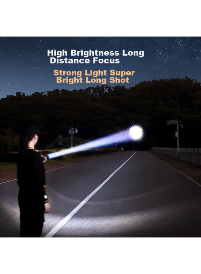 SkyFire Tianhuo Flashlight, Canglong عالي الكثافة فائق السطوع قابل للتكبير بعيد المدى عمر بطارية فائق الطول قابل لإعادة الشحن للاستخدام المنزلي العسكري في الهواء الطلق البقاء على قيد الحياة في البرية استخدام خاص - Image 2