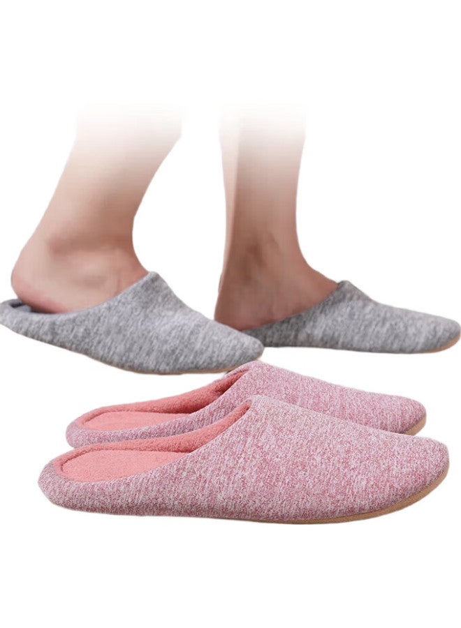 Footoppo Cotton Slippers For Men, Autumn And Winter Style Silent Slippers, Floor-Friendly Home Shoes, Fabric Slippers, Autumn Home Cotton Slippers For Women, Winter - Image 3