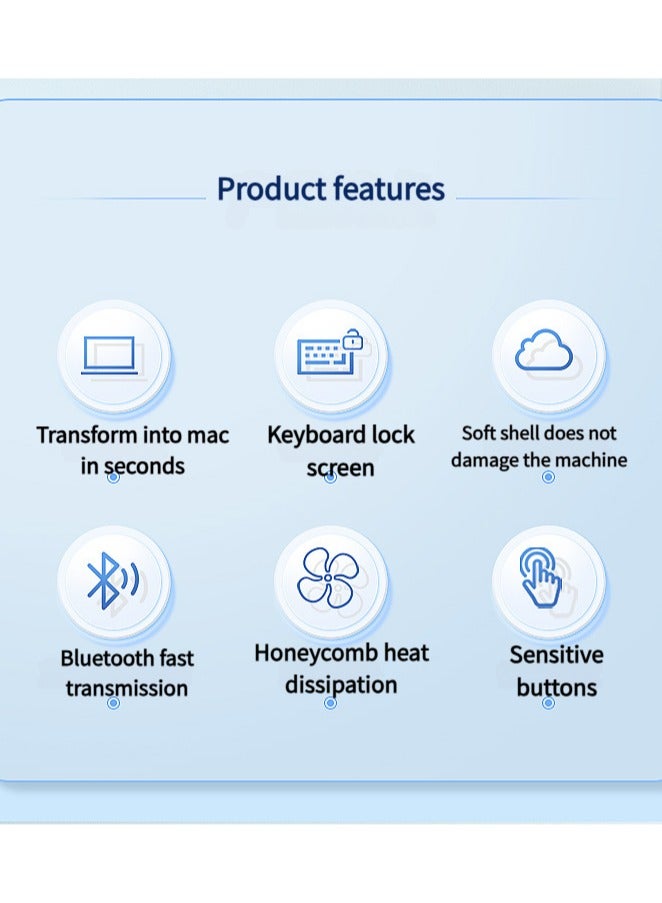 ليجيون مناسب لجهاز الكمبيوتر اللوحي Lenovo Savior Y700 من الجيل الثالث غطاء حماية صغير 12.7 بوصة مع لوحة مفاتيح وماوس بلوتوث - Image 2