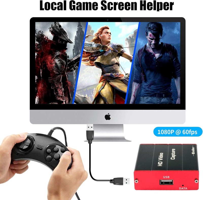 MiraBox USB3.0 HDMI Video Capture Card for Nintendo Switch, 1080P 60FPS HD Game Capture Device Cam Link With HDMI Passthrough Work with DSLR Xbox PS4 for OBS Twitch Game Live Streaming and Recording - Image 4