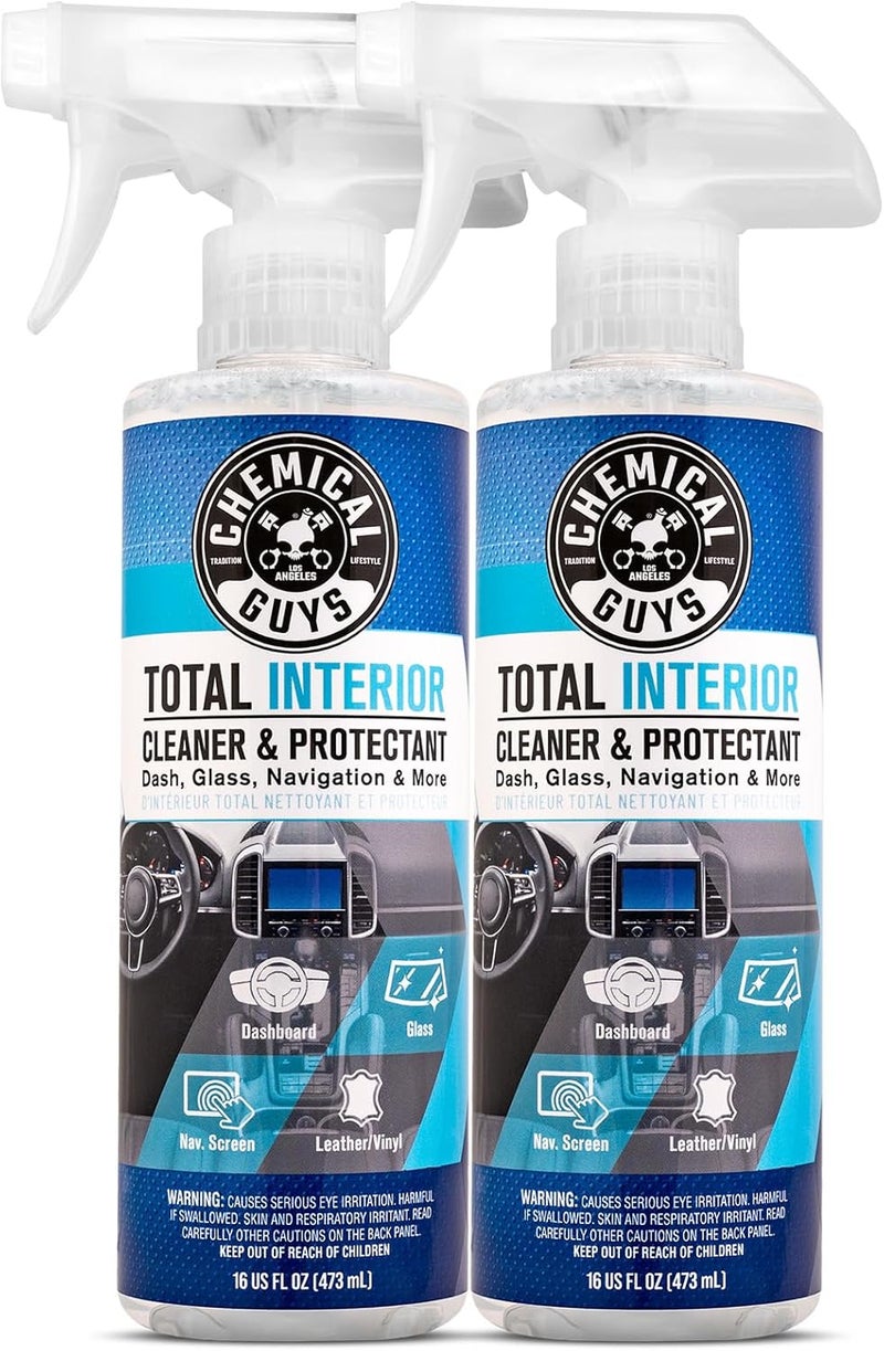 Total Interior Cleaner & Protectant – Interior Cleaner, Cleans & Protects Leather, Vinyl, Plastic, Rubber, Glass with a Streak-Free Finish — 16 Fl Oz (Pack of 2) - Image 1