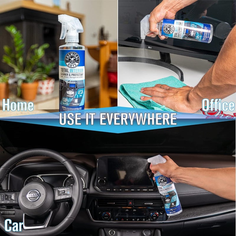 Total Interior Cleaner & Protectant – Interior Cleaner, Cleans & Protects Leather, Vinyl, Plastic, Rubber, Glass with a Streak-Free Finish — 16 Fl Oz (Pack of 2) - Image 4