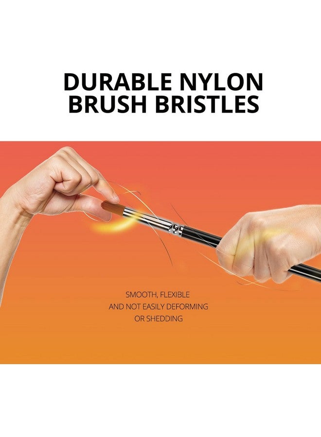 Eclet Craft Painting Brushes Set of 12 Professional Round Pointed Tip Nylon Hair Artist Acrylic Paint Brush for Acrylic/Watercolor/Oil Painting(B) - Image 3