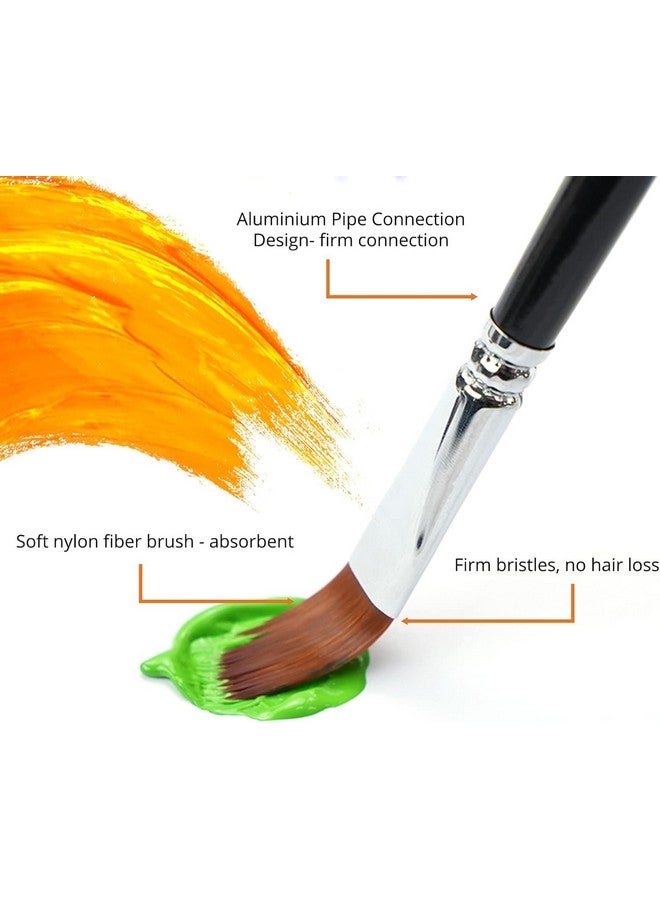 Eclet Craft Painting Brushes Set of 12 Professional Round Pointed Tip Nylon Hair Artist Acrylic Paint Brush for Acrylic/Watercolor/Oil Painting(B) - Image 4