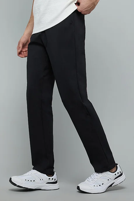 أر أند بي Solid Trackpants with Drawstring Waist