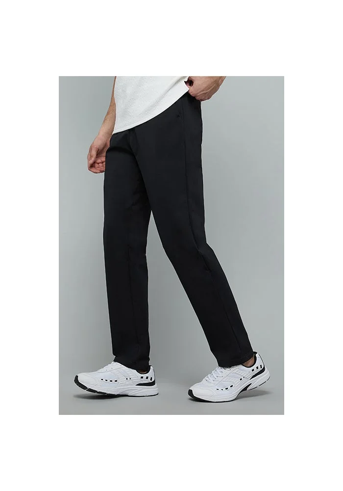 R&b Solid Trackpants with Drawstring Waist