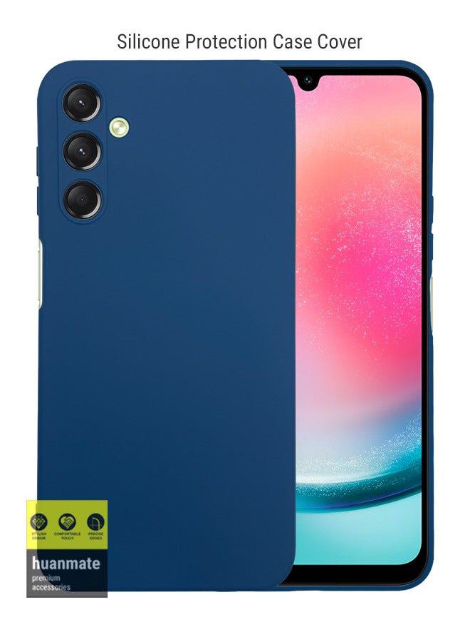 huanmate Samsung Galaxy A05s Silicone Cover Blue - Premium 2.0mm TPU Silicon, Enhanced Camera Protection with Lens Shield, Shockproof & Water-Proof Cover for Samsung Galaxy A05s - Image 1