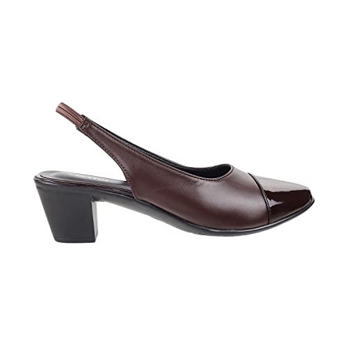 Metro Women's Brown Faux Leather Pointed Heel Formal Fashion Sandal UK/5 EU/38 (31-5149) - Image 3