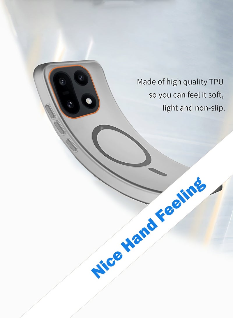 Wtech OnePlus 15 5G 2025 Hybrid Translucent Magsafe with Magnetic Charging Raised Camera Lips Elegant Look Case Cover (MCMPMN) - Grey - Image 3