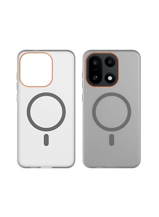 OnePlus 15 5G 2025 Hybrid Translucent Magsafe with Magnetic Charging Raised Camera Lips Elegant Look Case Cover (MCMPMN) - Grey - view 2
