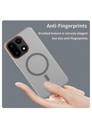 OnePlus 15 5G 2025 Hybrid Translucent Magsafe with Magnetic Charging Raised Camera Lips Elegant Look Case Cover (MCMPMN) - Grey - view 4