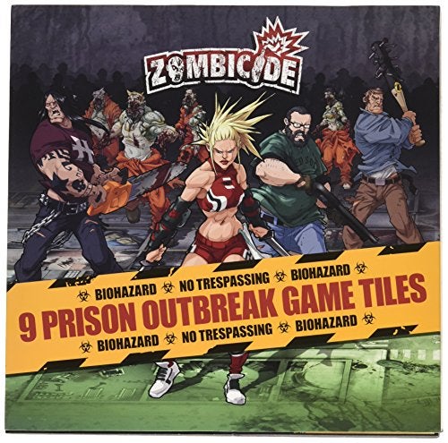 CMON Zombicide Season 2 Prison Outbreak 9 DoubleSided Game Tiles Enhance Your Zombie Apocalypse Experience Cooperative Strategy Game Ages 14 16 Players 1 Hour Playtime Made by CMON - Image 1