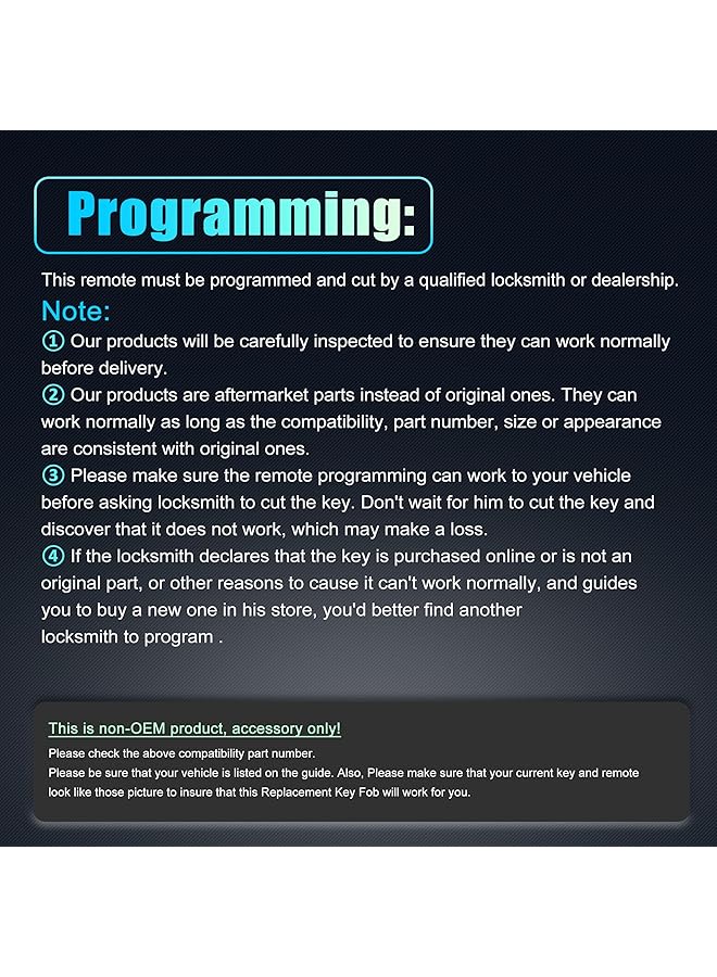 X Autohaux 315Mhz Ouc60270 15913421 Keyless Entry Remote Car Key Fob For Chevrolet Silverado For Gmc Sierra 1500 2500 3500 2007-2013 4 ons - Image 5