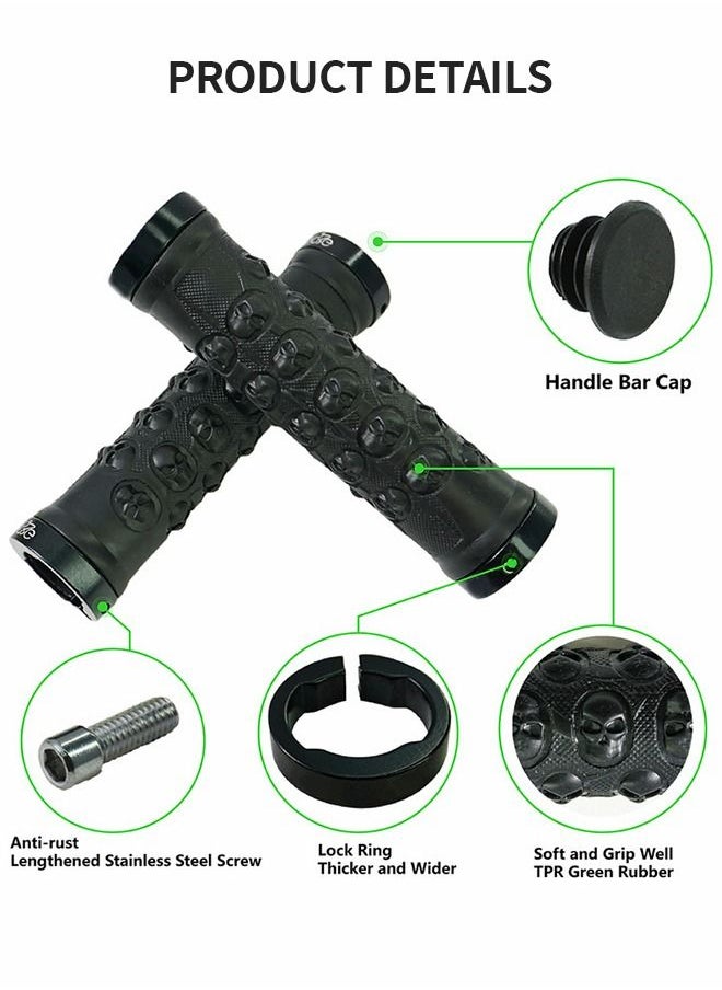 GROIC - Bike Handlebar Grips Double Lock-on Bicycle Grip Anti-Slip Shock Absorbing Bike Handlebars Special Replacement Bike Handlebars For MTB BMX Mountain Bikes Bike Accessories - Image 1