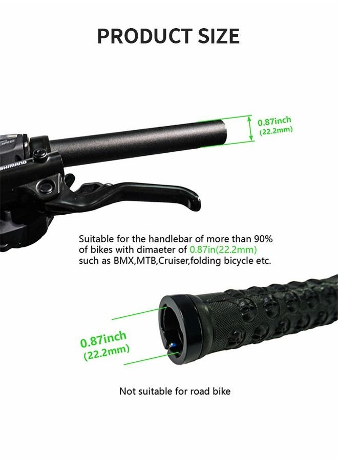 GROIC - Bike Handlebar Grips Double Lock-on Bicycle Grip Anti-Slip Shock Absorbing Bike Handlebars Special Replacement Bike Handlebars For MTB BMX Mountain Bikes Bike Accessories - Image 1