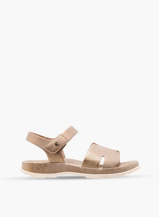 Le Confort Textured Comfort Sandals with Hook and Loop Closure
