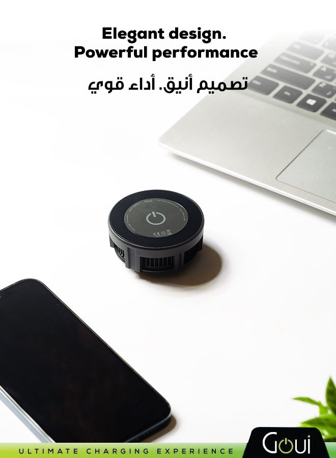 جوي ماج فان | شاحن لاسلكي 15 وات ومروحة تبريد: الحل الأمثل للشحن مع التوافق المغناطيسي وإدارة الحرارة الفعالة

يتميز MagFan بمروحة تبريد مدمجة ونظام مبتكر لإدارة الحرارة، مما يمنع ارتفاع درجة الحرارة، ويضمن شحن جهازك بسرعة وأمان. أسود - Image 5