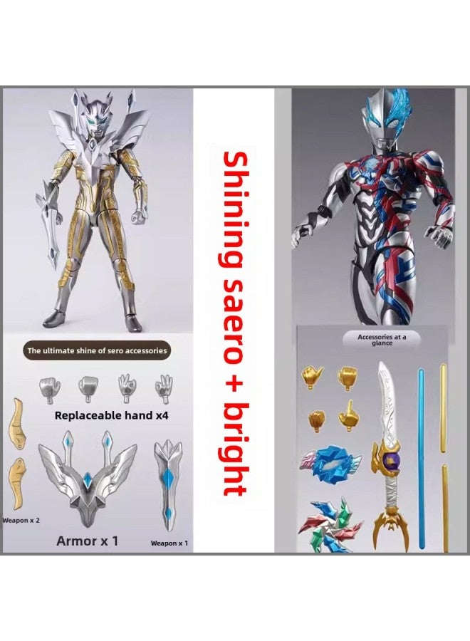 Shf Ultimate Shining Joint Super Movable Hand Doll Children Toy Gift-Color:Popular Combination  +  15cm/17cm - Image 1