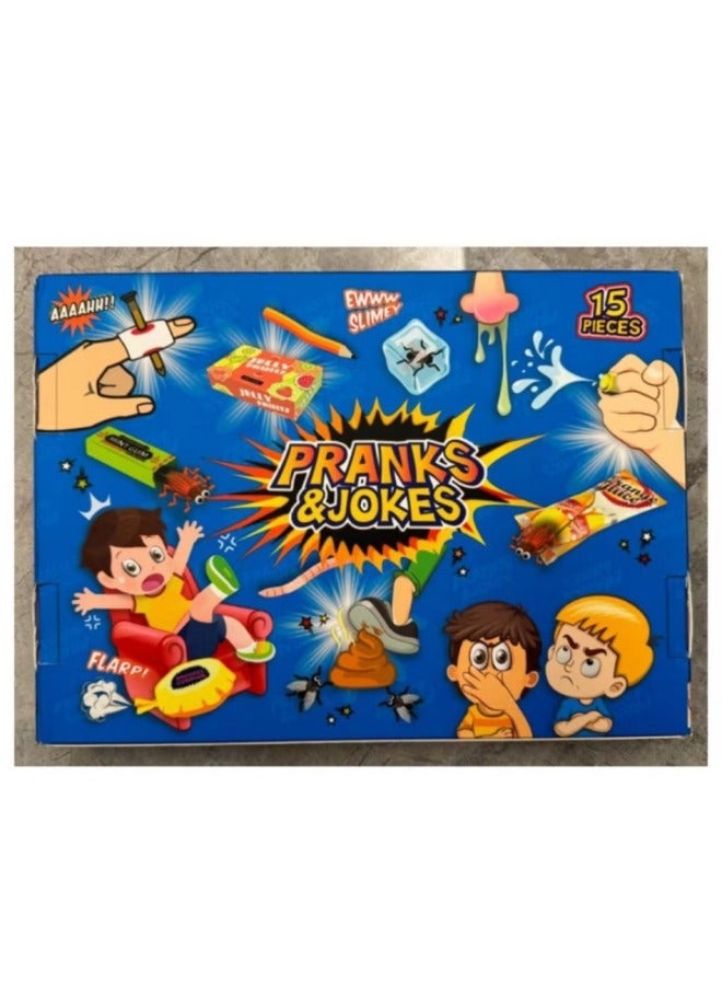 Halloween April Fool's Day Trick Toy Gift Box Suit Trick Suit Fly Chewing Gum Fart Mat-color:peacock Blue  - Image 2