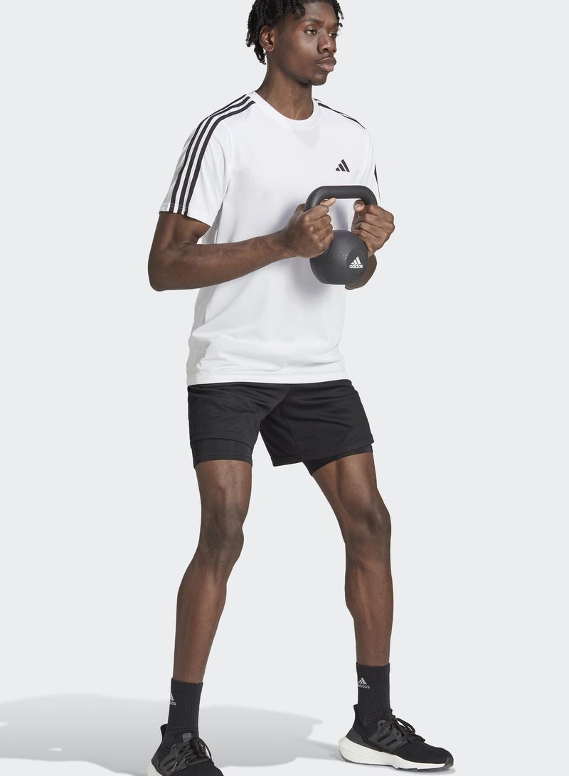 Adidas train essentials base 3-stripes training men t-shirt - Image 5