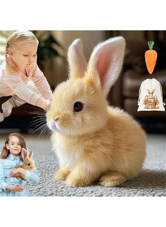 Realistic Brown Bunny Toy - Interactive Jumping, Twitching, and Shaking Ears  - Image 1