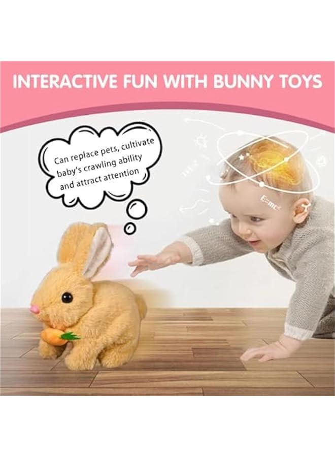Realistic Brown Bunny Toy - Interactive Jumping, Twitching, and Shaking Ears  - Image 3